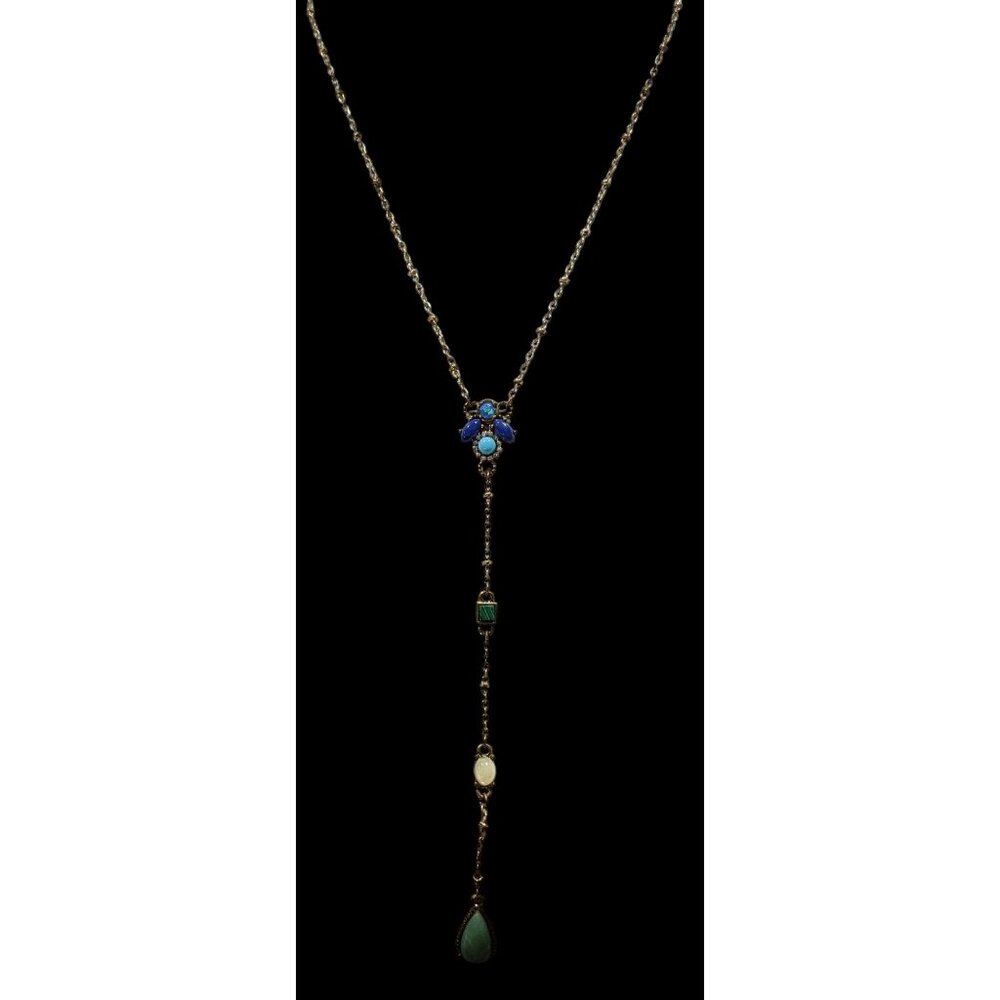 Bohemian Capwell + Co Karina Y Necklace With Genuine Gemstones